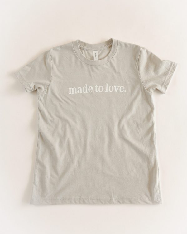The Made To Love Youth Tee - Heather Dust