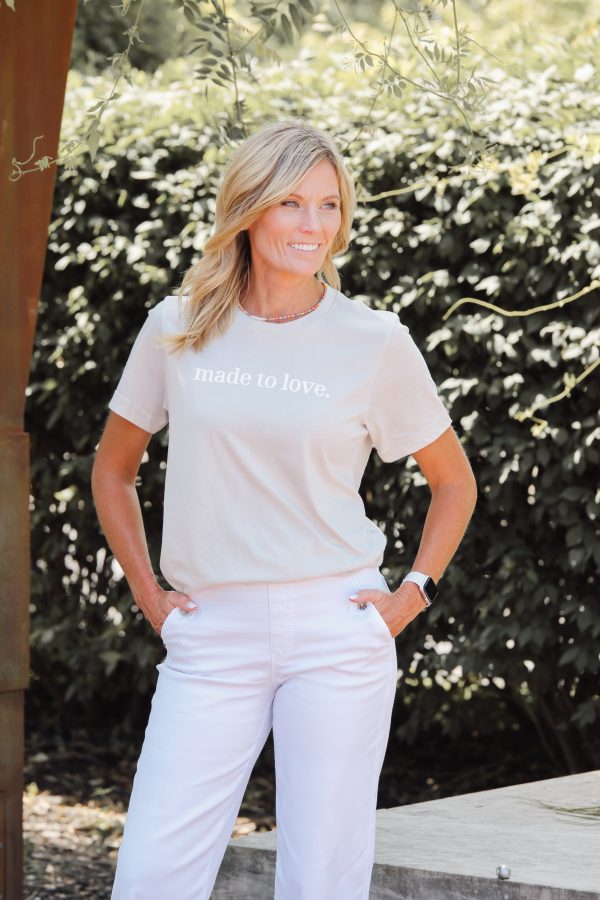 The Made To Love Adult Tee - Heather Dust - Image 4